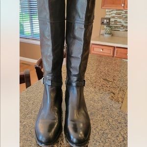 Coach Leather Knee High Boot - Black
